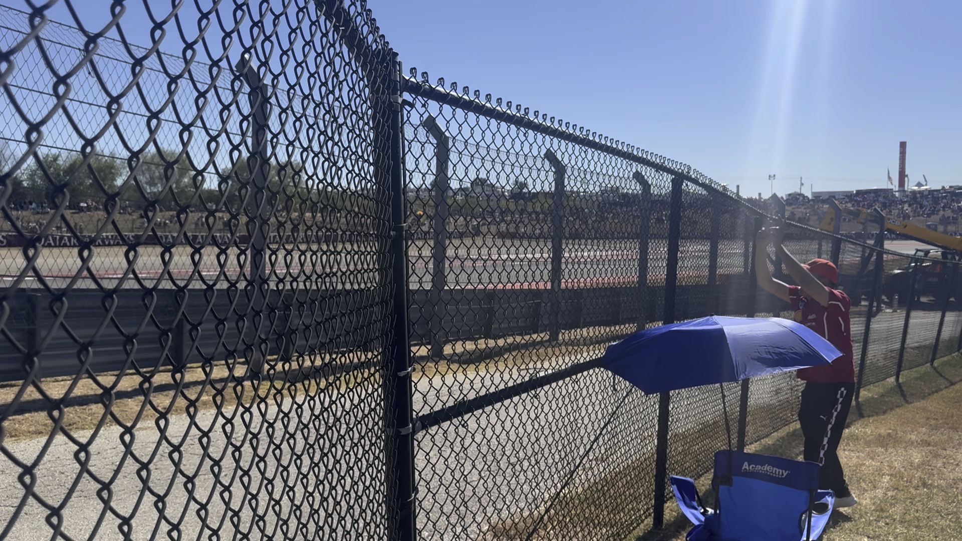 Chain link temporary fence panels on a construction site in San Diego